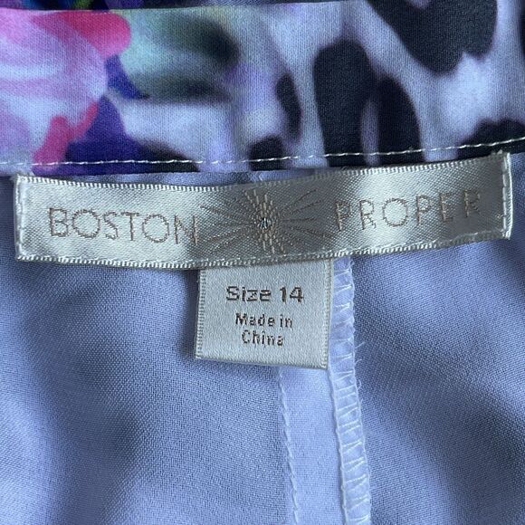 Boston Proper Maxi Skirt Womens Size 14 Lined Floral Zebra Flowy Boho Cottage - Picture 7 of 12